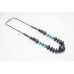 String Necklace Women Oxidized Metal Natural Multi Color Gem Stones D155